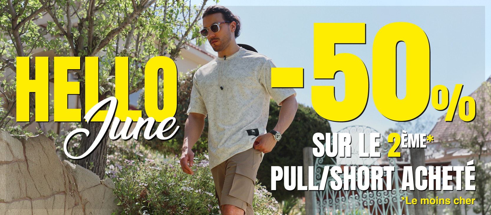 50% sur le 2éme Pull/short